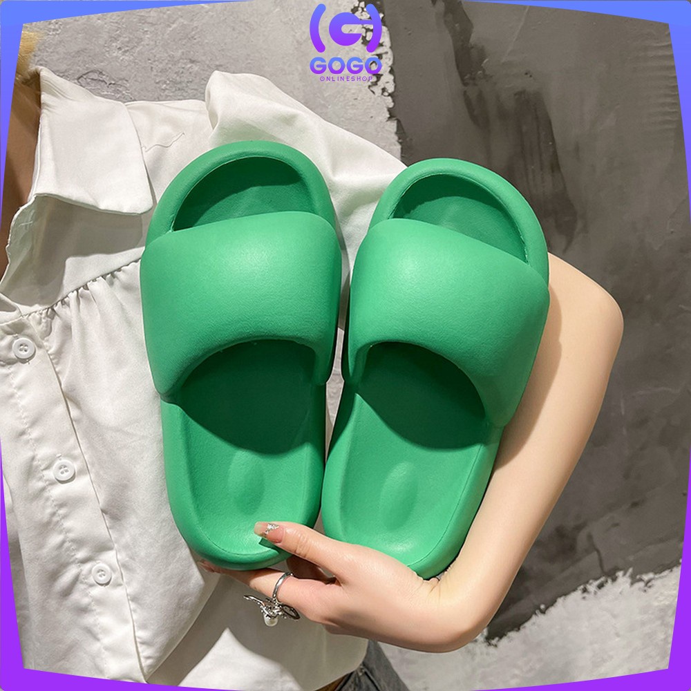 GOGO-S48 Sandal EVA FLip Flop Tinggi Tidak Licin Selop Pria Wanita Sandal Pasangan / Comfortable Thick Sole Shower Slippers Couple Import