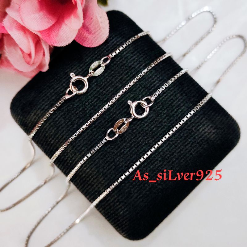 KALUNG ANAK PERAK 35CM ITALY BULAT/LENTUR ASLI SILVER 925 LAPIS MAS PUTIH -KL ANAK LAKI PEREMPUAN