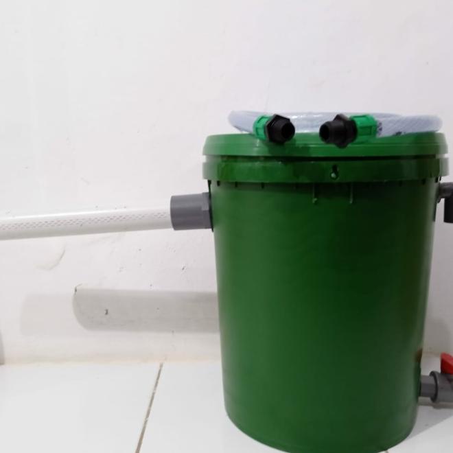 Filter Tabung Kolam Ikan Koi Hias Aquaponik Paket (Tanpa Pompa Air)