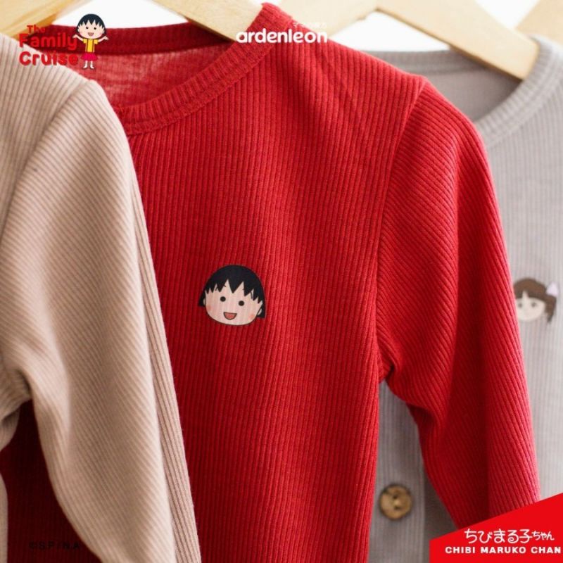 Ardenleon Chibi Ribbed Ruffle Cardigan Long / Baju Anak Cewek / Cardigan Anak