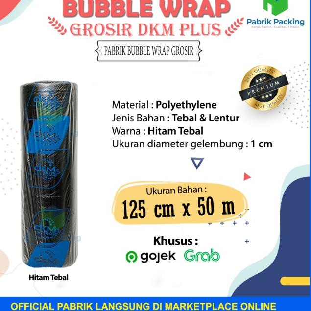 

PLASTIK BUBBLE WRAP HITAM TEBAL 125 CM x 50 M DELKOMAS