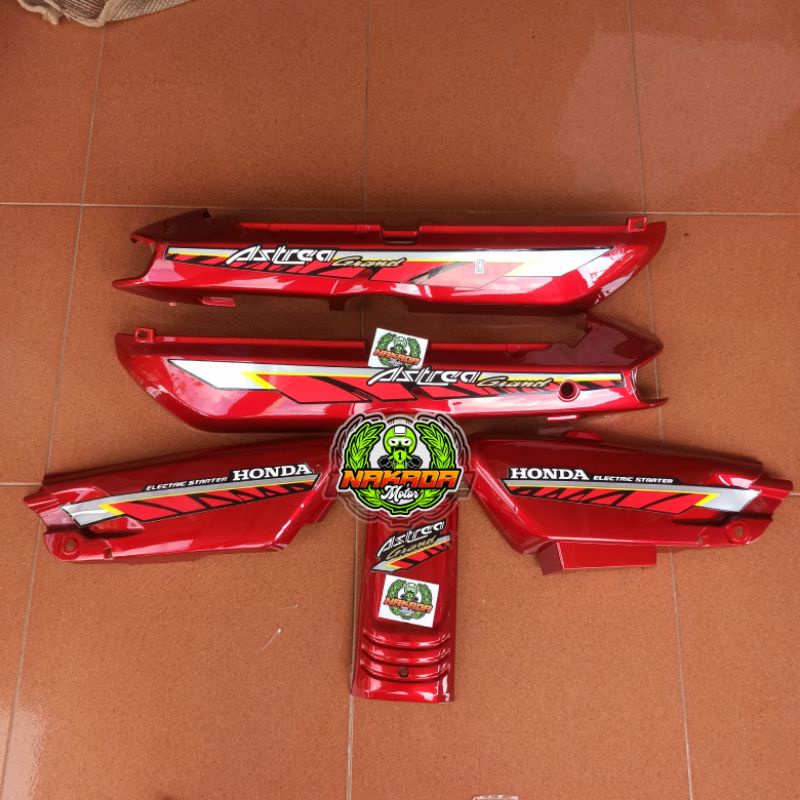 PAKET HEMAT COVER BODY ASTREA GRAND BULUS 91 92 WARNA MERAH MAROON