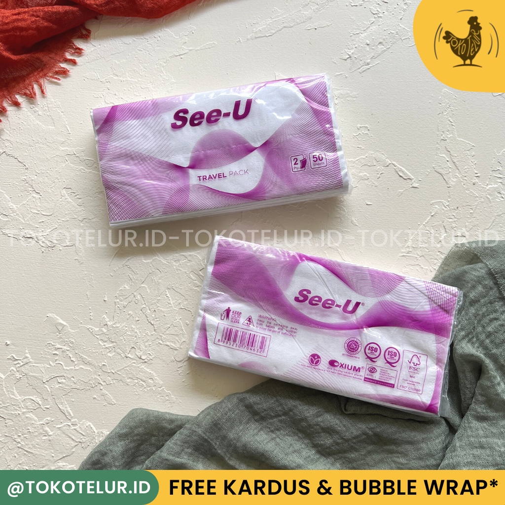 SEE-U - Tissue Travel Pack 50s lembar 2ply Tisu Travel