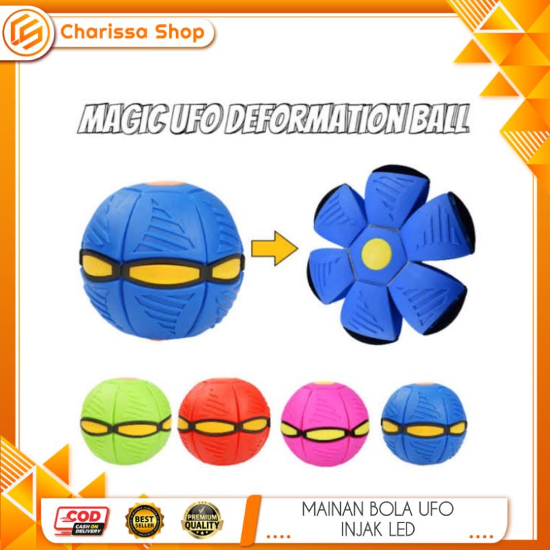 MAINAN BOLA UFO INJAK TERBANG LEMPAR LED / UFO MAGIC BALL MAINAN ANAK VIRAL / BOLA UFO MAGIC LED