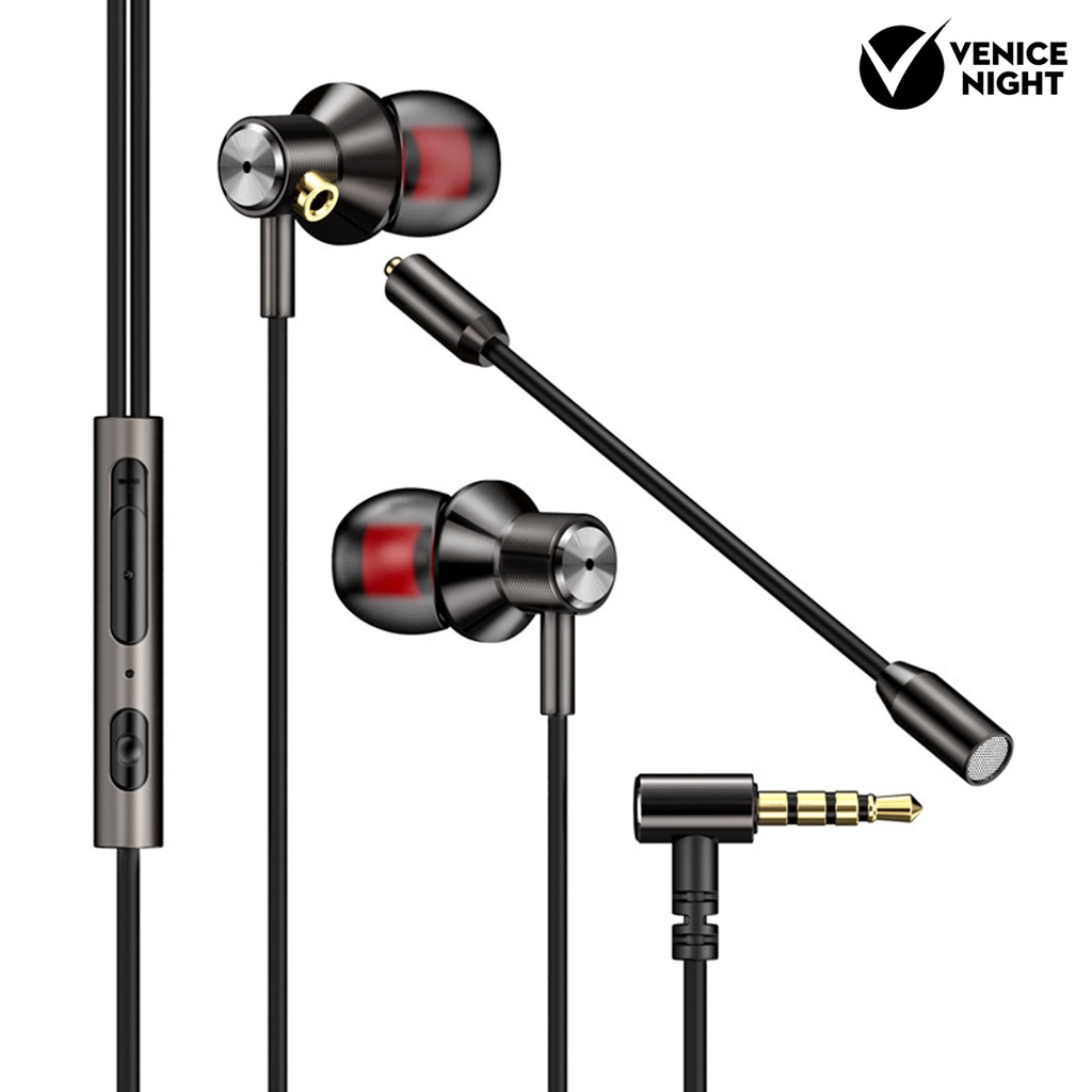 (VNEP) (Berkabel) Universal 3.5mm In-ear Stereo Gaming Music Sport Earphone dengan Mikrofon