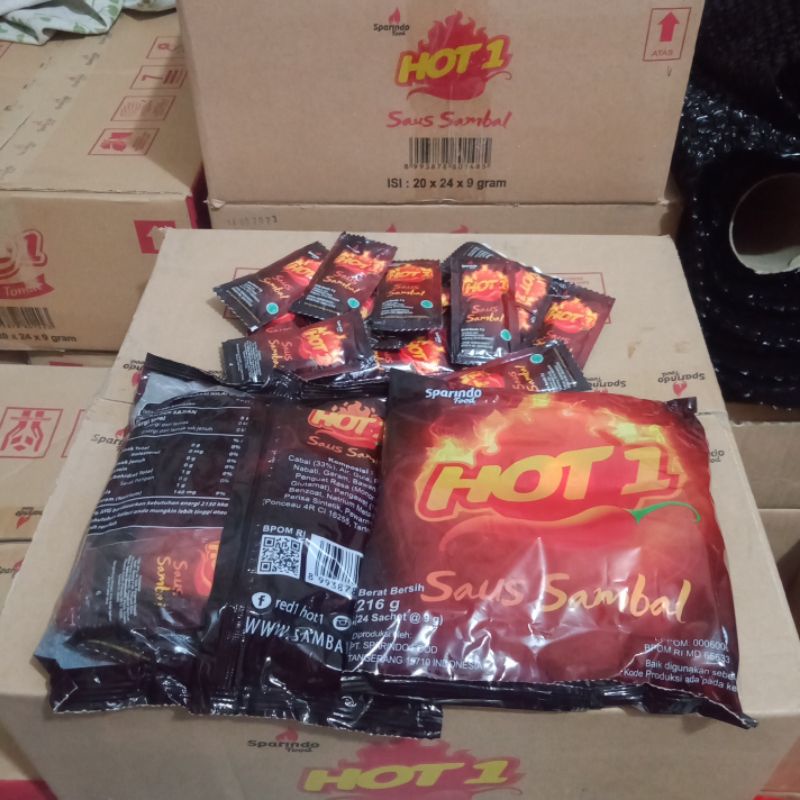 

HOT 1 HOT1 SAUS SAMBAL STIK 9 GRAM ISI 24 SACHET