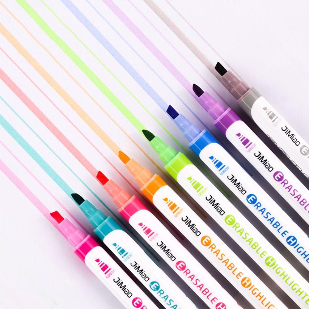 Top 10warna/set Stabilo Perlengkapan Sekolah Tangan Akun DIY Fluorescent Pen Color Marker Pen