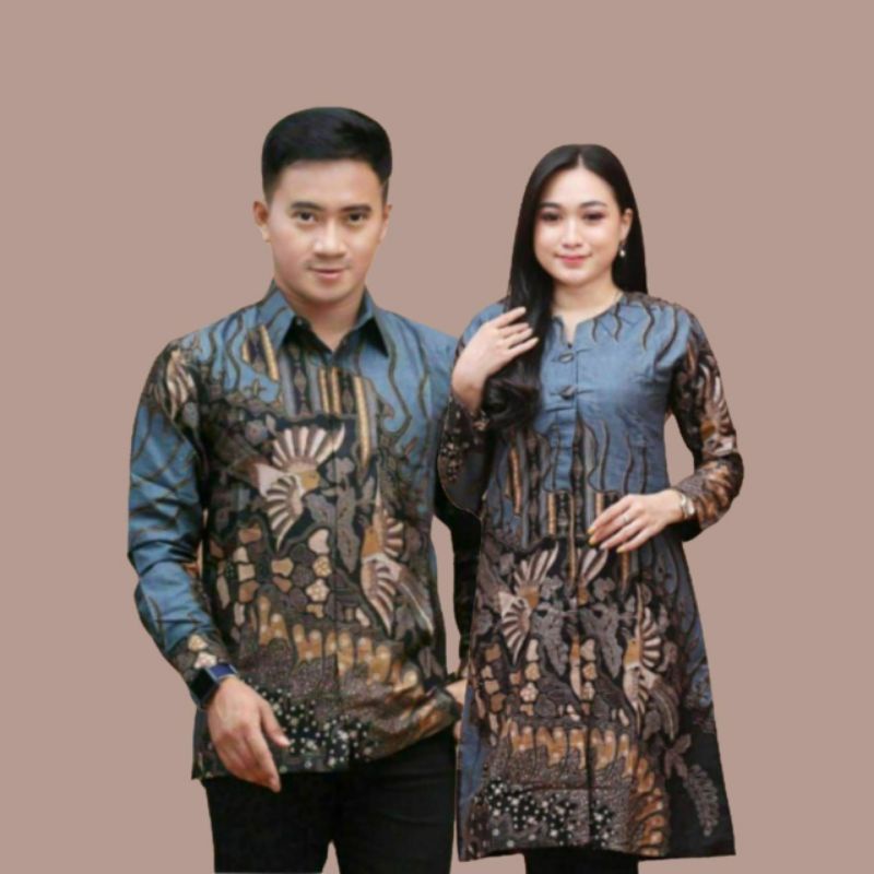 COUPLE BATIK TUNIK KEMEJA BAJU BATIK PEKALONGAN