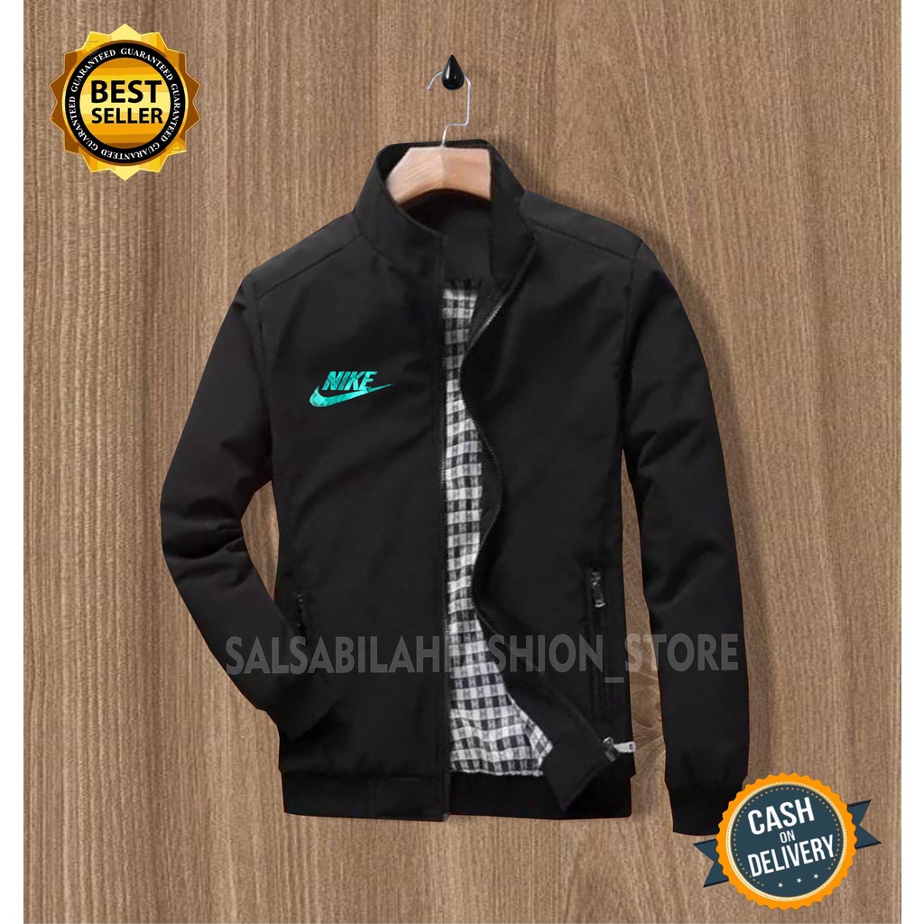 Jaket Bomber Kasual Premium Parasut semi anti air PRIA WANITA POLOS