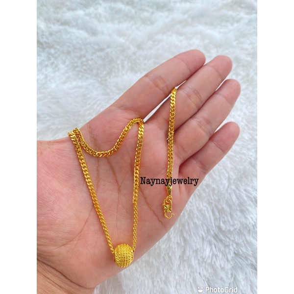 Kalung koin lempis selubung warna 24k