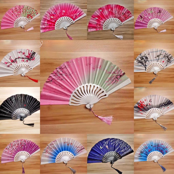 Kipas Sakura Merah Kipas Menari Jepang Geisha Oleh Oleh Japan China Dancing Fan Murah