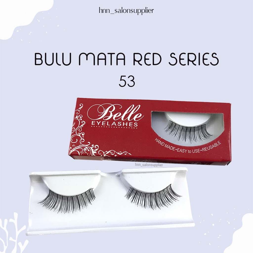 53 Bulu Mata Palsu Handmade Fake Eyelash Eye Lashes Lash Artifivial Belle Eyelashes