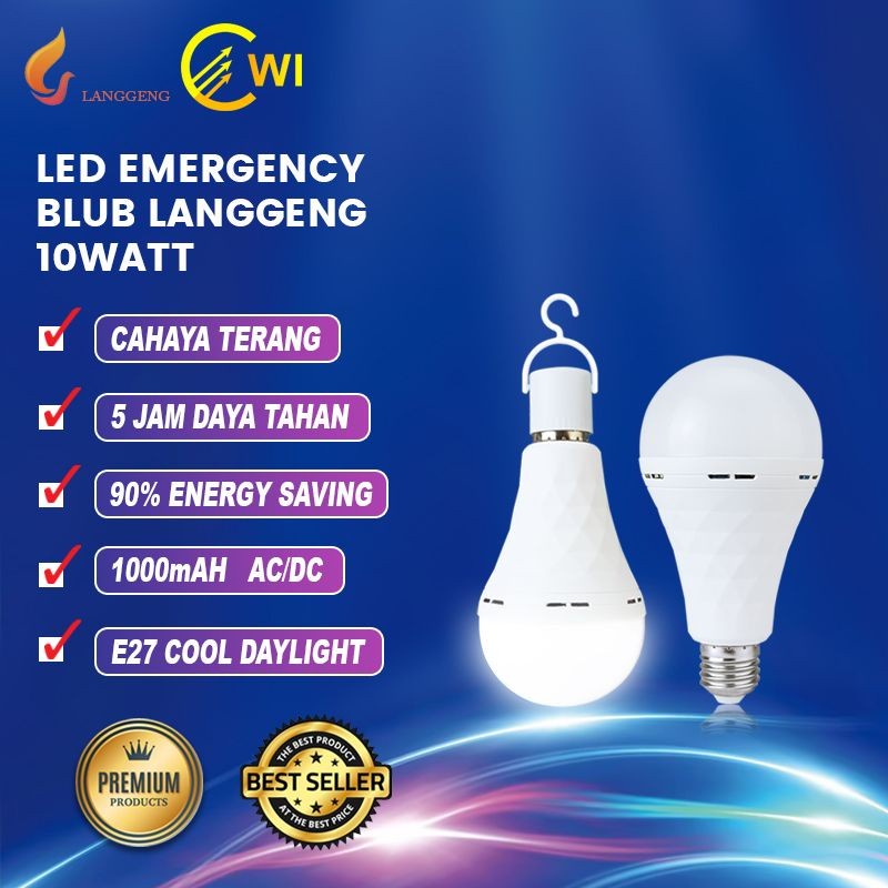 Lampu Emergency LED 10 Watt Langgeng / Magic Lamp 10W Langgeng