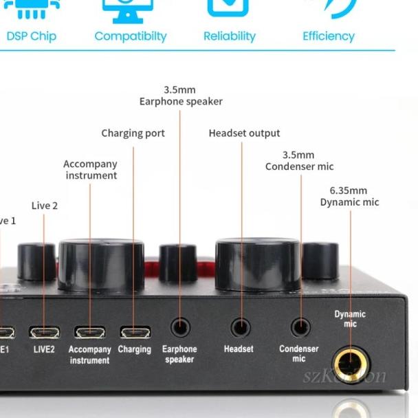 Sound Card V8 Mixer Bluetooth / Sound Card V8 Broadcast /Mixer V8 USB
