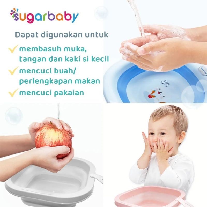 [FREE BUBBLEWRAP] Sugar Baby Basin Foldable Baskom Bayi Ember Lipat Cuci Seka Bayi Traveling