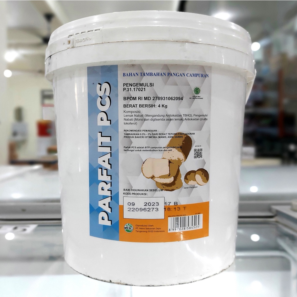 

PARFAIT CRUMB SOFTENER 4 kg Pail - PELEMBUT ROTI - PENGHALUS REMAH ROTI - PELEMBAB ROTI