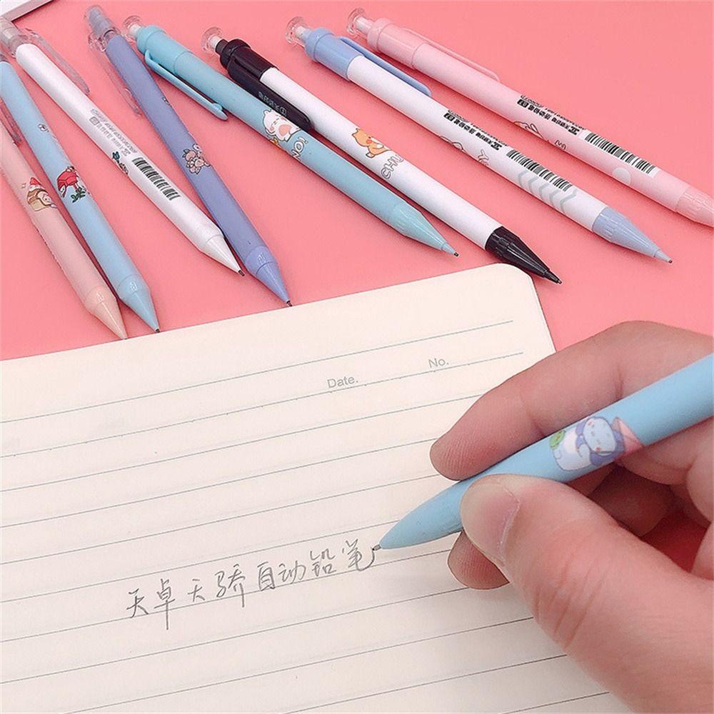 LANFY Pensil Mekanik Lucu Perlengkapan Sekolah Press Pen Kartun Alat Tulis Kelinci Kecil Pensil Otomatis