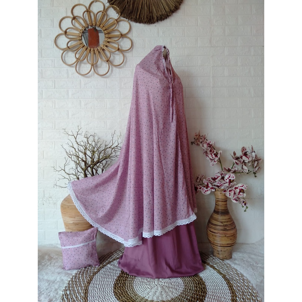 Aynagaleri_Mukena Dewasa Motif Polkadot