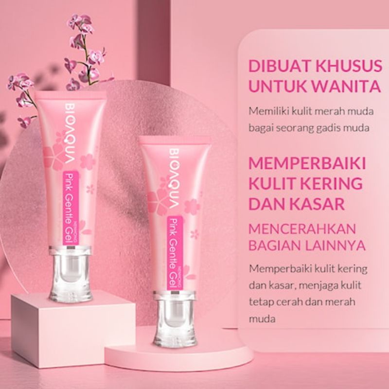 bio aqua gentle pink nenhong cream pemerah bibir bioaqua bpom