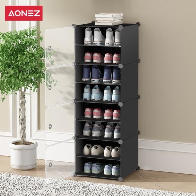 AONEZ Lemari sepatu 8 lapis, lemari sepatu plastik,lemari sepatu stock ready