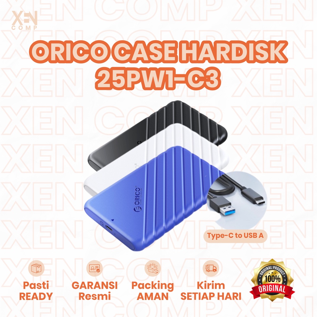 Casing Hardisk ORICO Enclosure 25PW1-C3 HDD SSD Case Type C Kabel