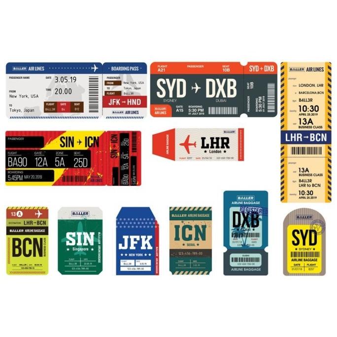 

BALLER INDONESIA STICKERS SET BOARDING PASS (STICKER KOPER)