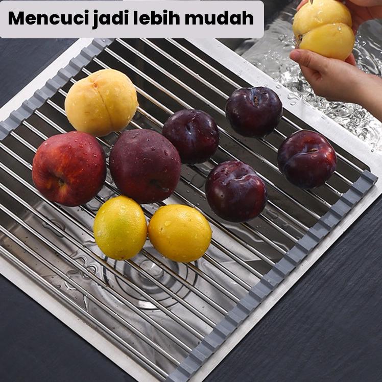 Harga Termurah Dejavu Rak Saringan Westafel Cuci Piring Tatakan Tempat Tirisan Buah Sayur Tempat Pen