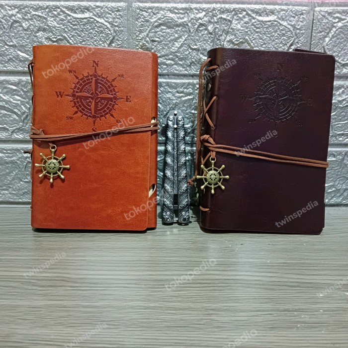 

Jurnal Buku Catatan Binder Retro / Buku Jurnal Diary Cover Kulit