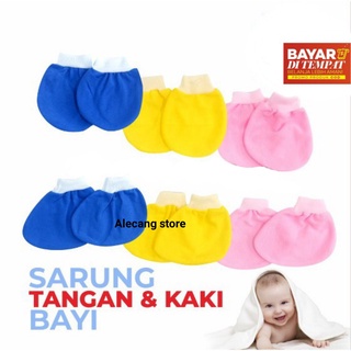 1/2 LUSIN (6 set) Sarung tangan dan kaos kaki bayi WARNA perlengkapan bayi lahir