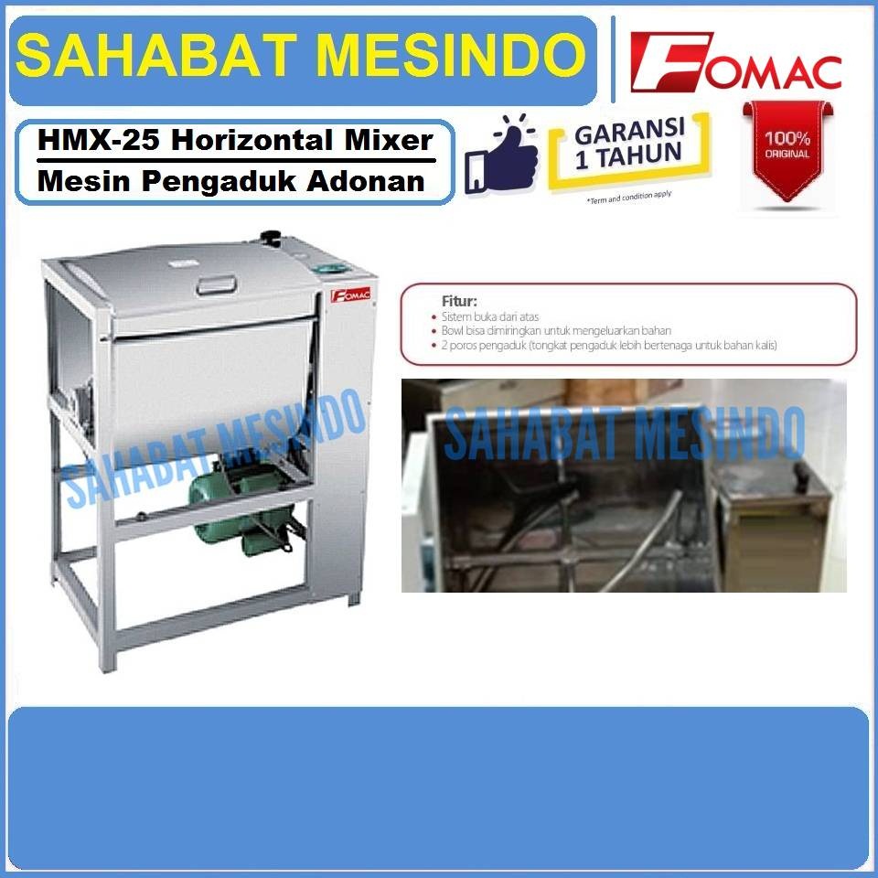 Fomac HMX-25 Mesin Pengaduk Adonan Mie Horizontal Dough Mixer
