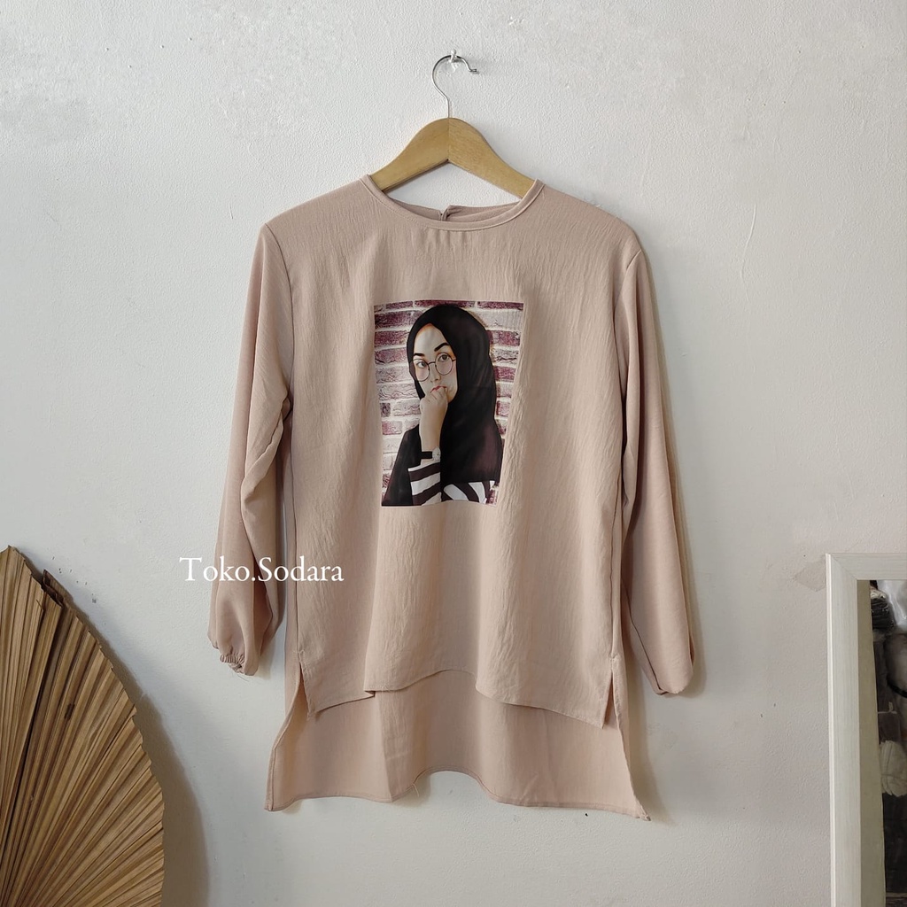 Blouse Nisa Crincle // Blouse Wanita Bisa Cod // Pakaian Wanita