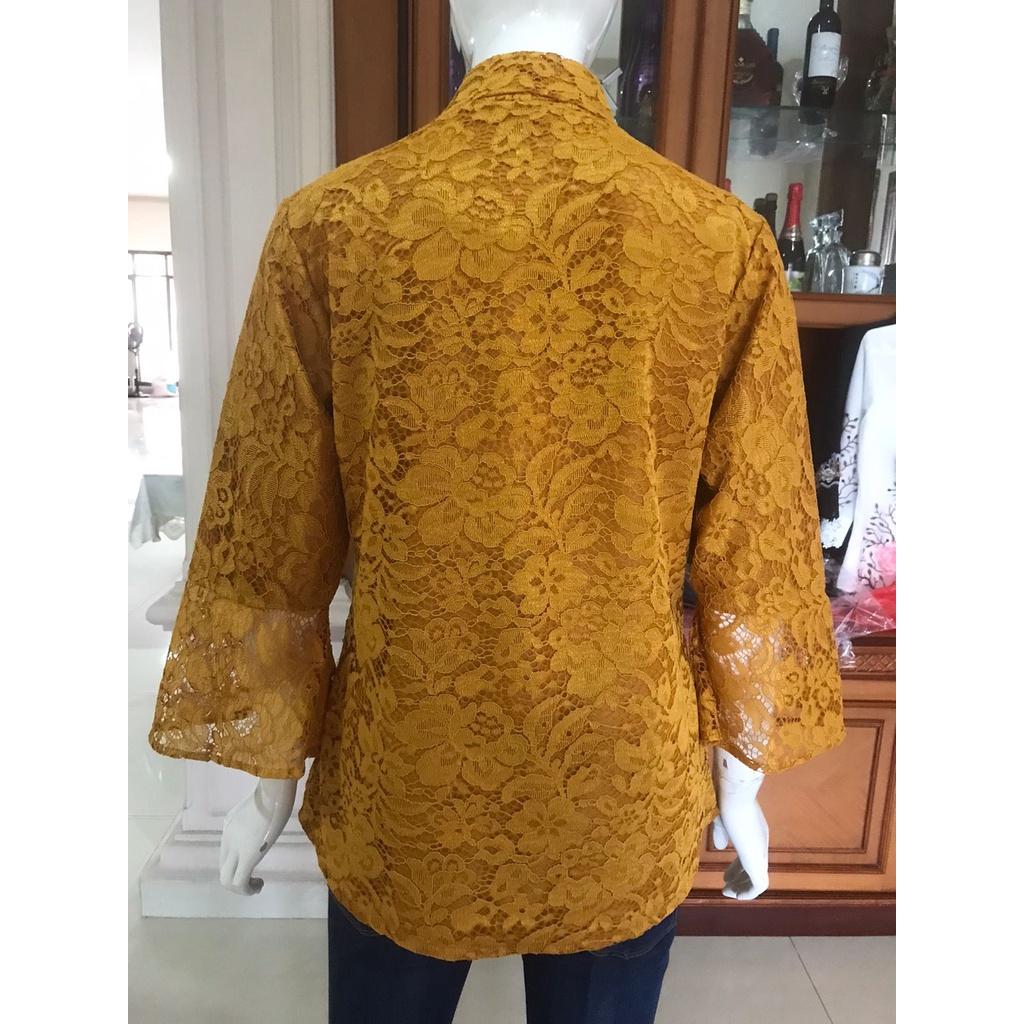 0016 kartini kebaya alexuez full brukat premium hijau botol /kebaya encim brukat kartini full brukat