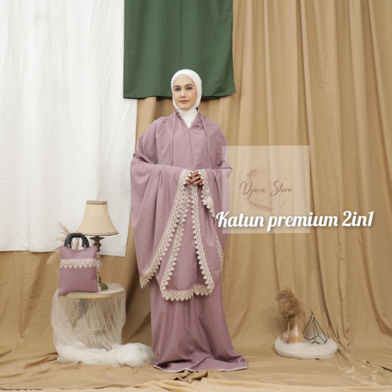 MUKENA KATUN RENDA MEWAH ORIGINAL FREE TAS DEWASA JUMBO BY DJAVA STORE