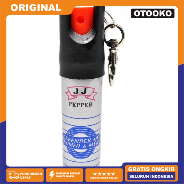 Semprotan Gas Air Mata JJ Guard Pepper Spray Keychain Pelindung Wanita