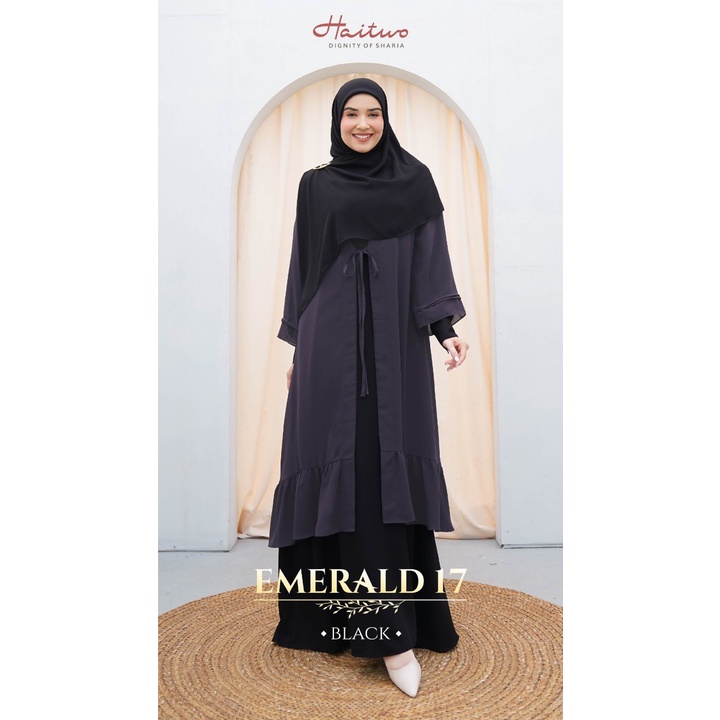 Gamis Syar'i Emerald 017 Terbaru HAITWO / Fashion Muslim Gamis Syar'i / Dress / Maxy