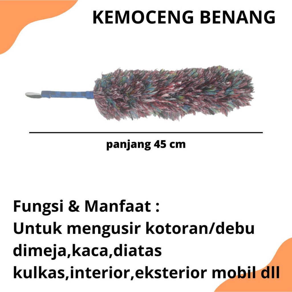 (50gr) KEMOCENG SULAK MICROFIBER BENANG POLYESTER 45 CM PREMIUM QUALITY