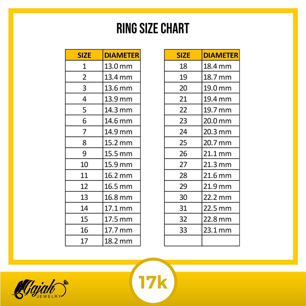 Cincin anak emas 17K - 0.85 gr kadar 750 - CMS000000014