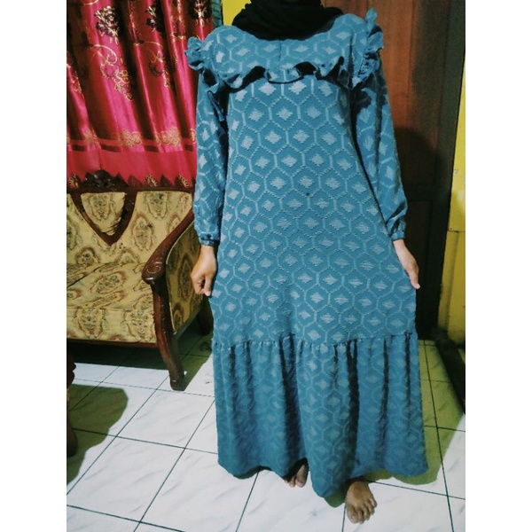 Gamis Cringkel Emboss Brand Zhafira