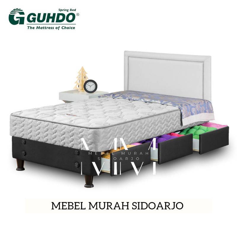 Spring bed guhdo dengan laci boxy murah aesthetic drawer bed 90 x 200 120 x 200 160 x 200 180 x 200 