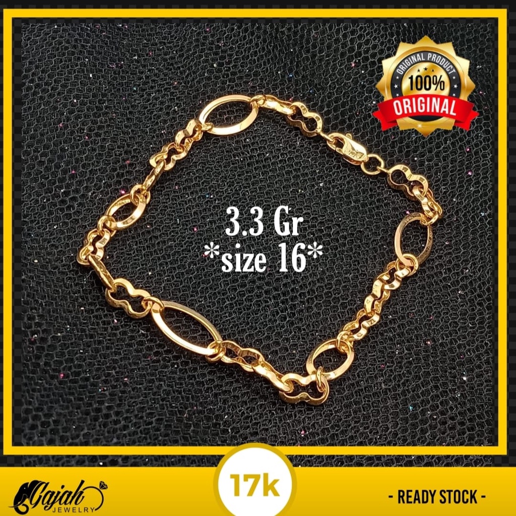 Gelang emas 17K - 3.3 gr kadar 750 - 3974