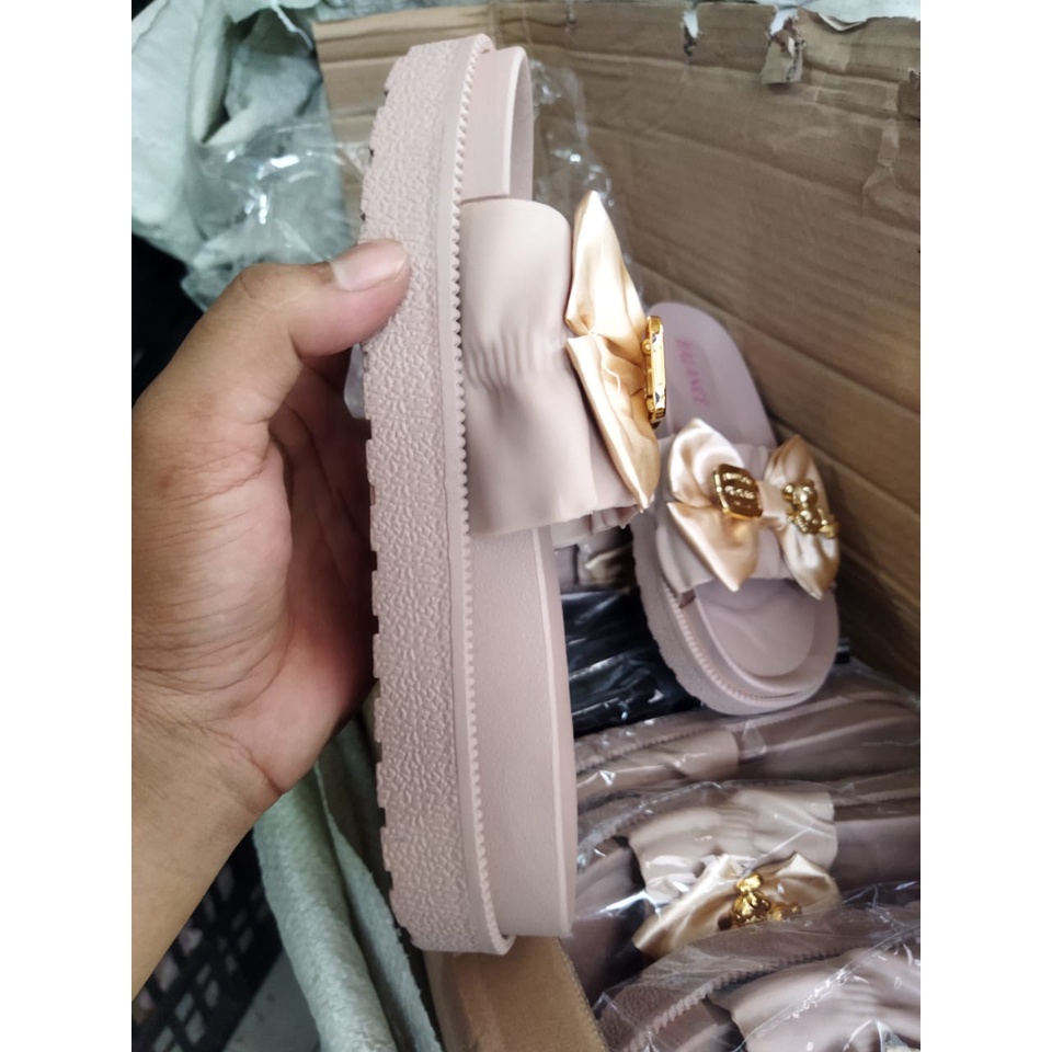 Sanda Selop Wedges Pita Balance 1603-W8G (36-40) Sandal Wanita Dewasa Terbaru