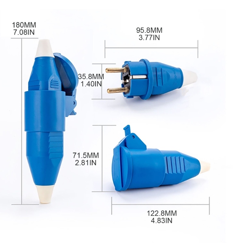 Zzz 16A Steker Konektor 2pin Colokan Industrial Male Female Tahan Air IP54