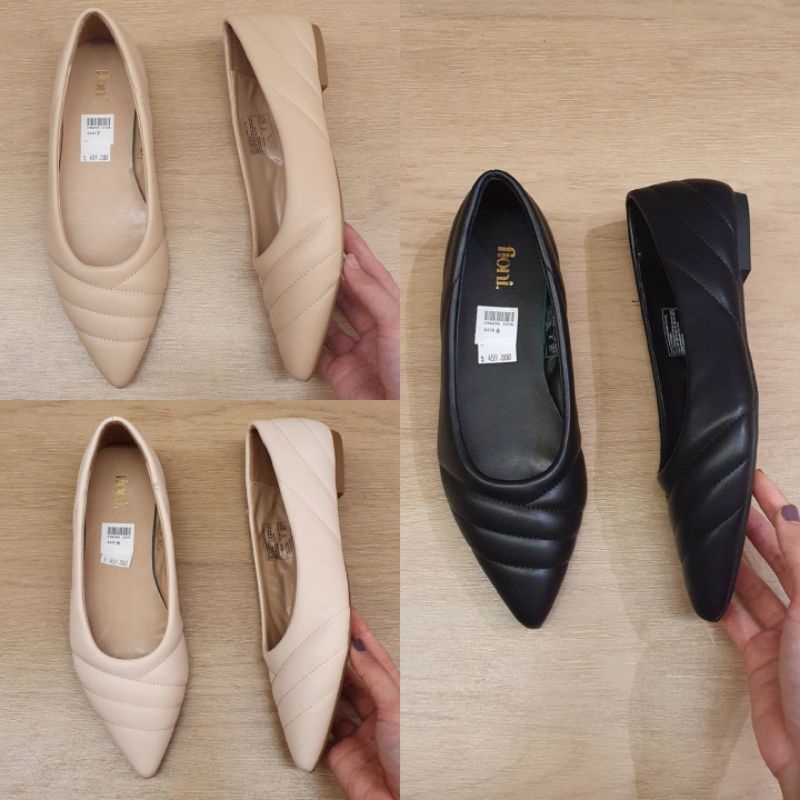 Jastip Termurah Payless by Goddes Sepatu Teplek Ujung Runcing Lancip Flat Shoes Fioni Quilts Quilt Q