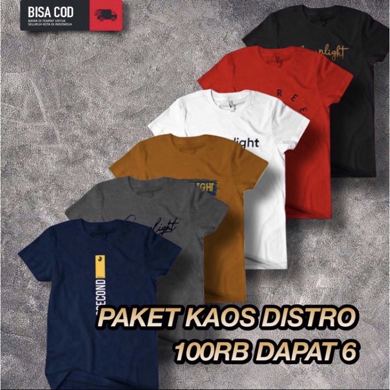 KAOS PRIA MURAH 100 RIBU DAPAT 6