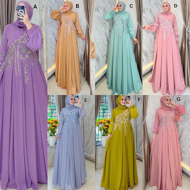 Tunik ORI CH / Chatifa / HABIBAH SET DRESS BY BILQIS / HABIBAH SET DRESS BY BILQIS (PO 19 NOVEMBER)