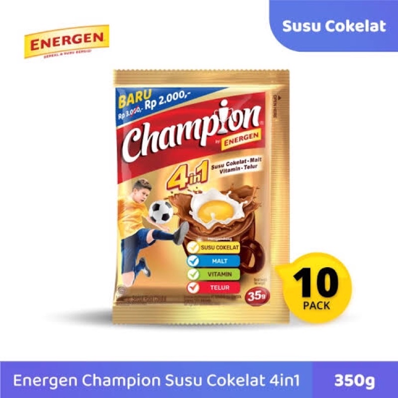

Energen Champion Susu Coklat 4 in 1 Promo
