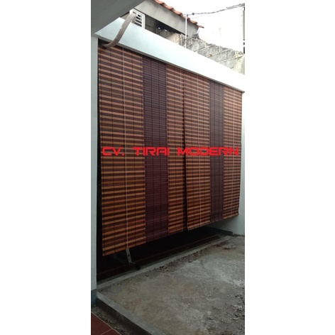 BAYAR DITEMPAT Krey Kayu (Tirai Bahan Kayu Ramin Anti Tampias Hujan) - 7aad /GORDEN JENDELA/GORDEN P