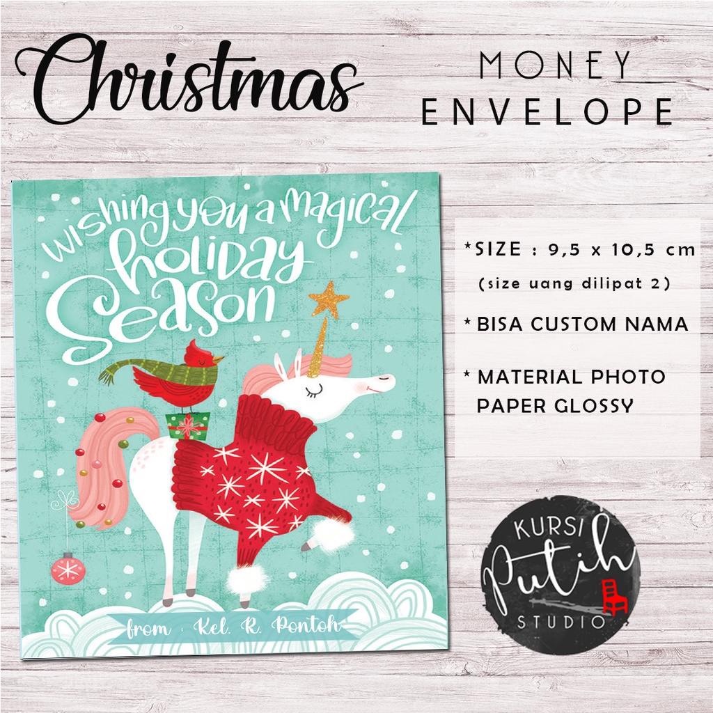 

amplop uang natal / Christmas money envelope tema animal series