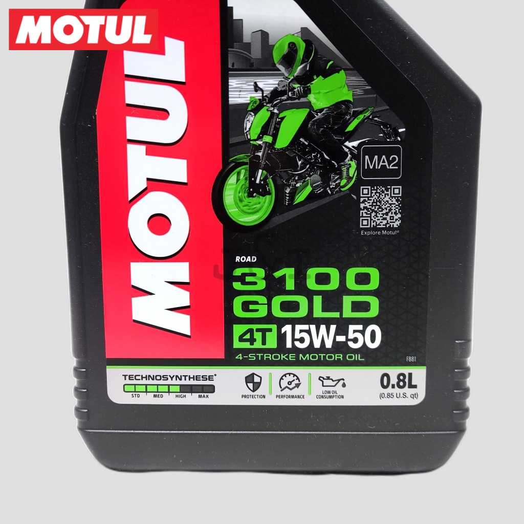 Oli Motul 3100 Gold SAE 15W-50 API SM/SL JASO MA2 0,8 Liter