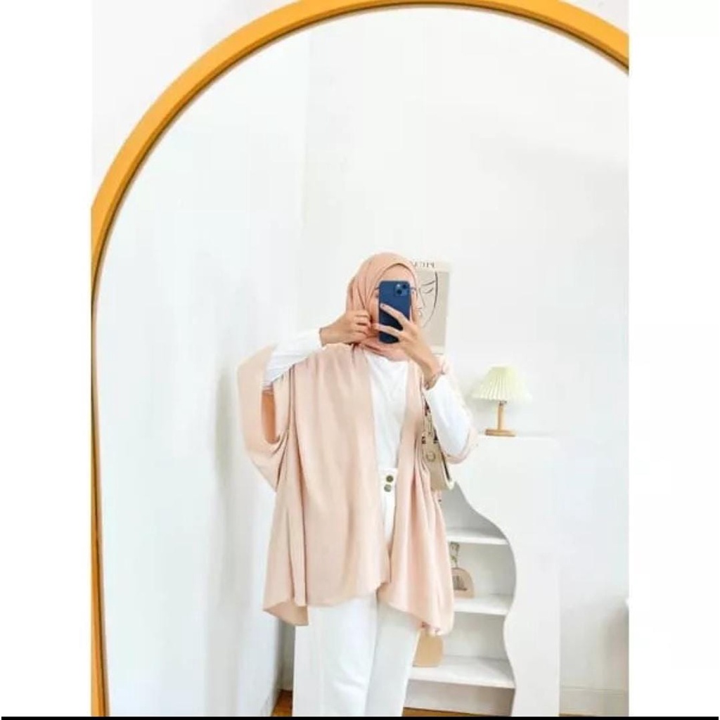 Yorin Outer Batwing Allsize / Atasan Wanita Crinkle Airflow Premium HQ Jumbo OOTD Hangout Remaja Dewasa Terbaru Fashion Korea Ala Ala Seleb